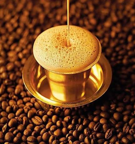 Traditional South Indian filter coffee